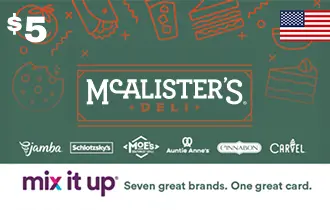 McAlister’s Deli USA Mix It Up® eGift Card $5 McAlister’s Deli USA Mix It Up® eGift Card $5