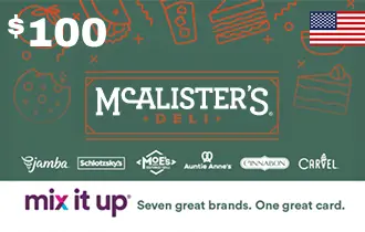 McAlister’s Deli USA Mix It Up® eGift Card $100 McAlister’s Deli USA Mix It Up® eGift Card $100