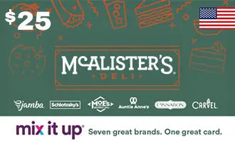 McAlister’s Deli USA Mix It Up® eGift Card $25 McAlister’s Deli USA Mix It Up® eGift Card $25