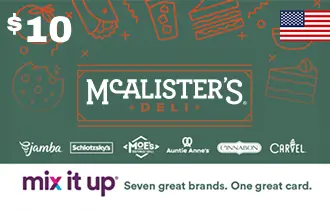 McAlister’s Deli USA Mix It Up® eGift Card $10 McAlister’s Deli USA Mix It Up® eGift Card $10